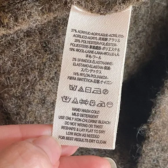 Free People Winding Ivy Pullover Oversized Brown Chunky Sweater XS/S - Picture 8 of 10